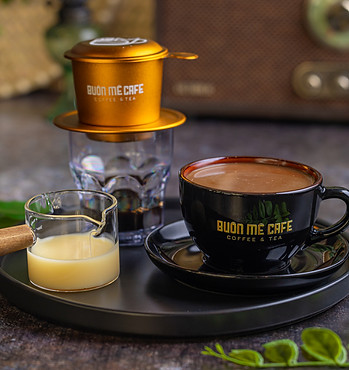 Salt coffee, a Vietnamese specialty at Buon Me Cafe